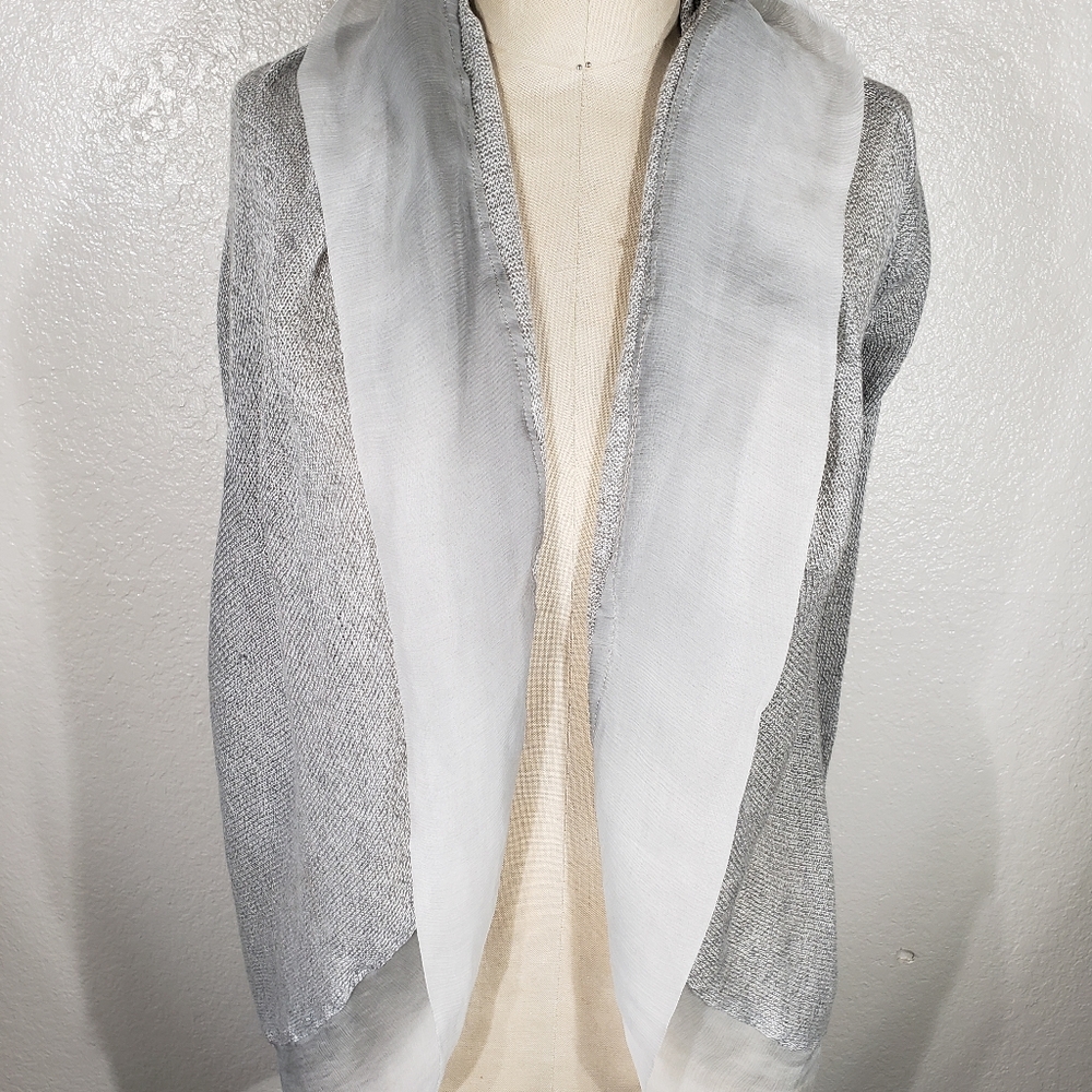 Viviana Uchitel Silk Lapel Cotton Knit Cardigan - Picture 2 of 7